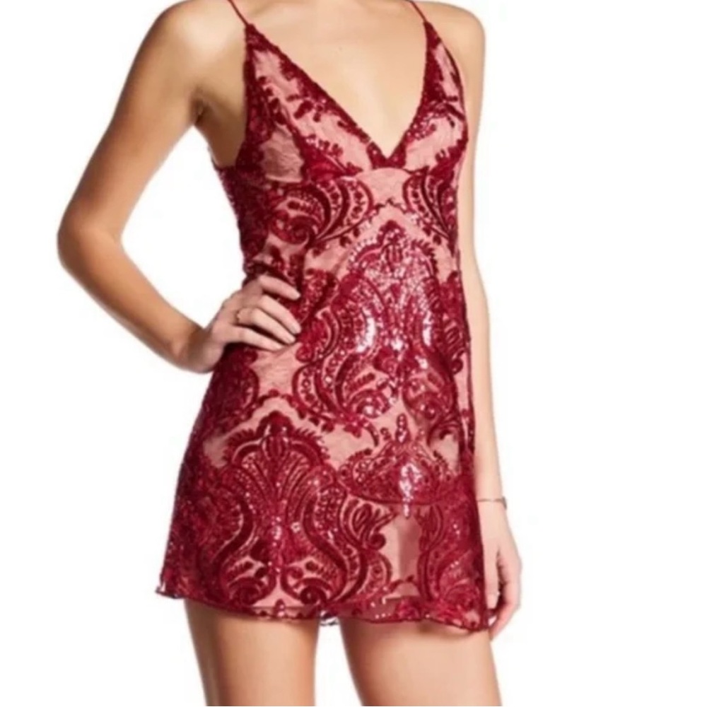Free People Sequined Mini Dress